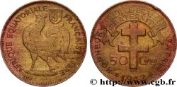 FRENCH EQUATORIAL AFRICA - FREE FRENCH FORCES 50 centimes 1942 Prétoria
