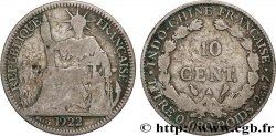 FRENCH INDOCHINA 10 Centièmes 1922 Paris