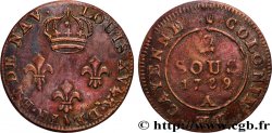 FRENCH GUYANA 2 Sous colonie de Cayenne 2e type 1789 Paris - A