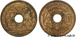 FRENCH INDOCHINA 1/2 Centième 1936 Paris