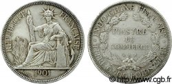 INDOCINA FRANCESE 1 Piastre de Commerce 1901 Paris