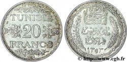 TUNESIEN - Französische Protektorate 20 Francs au nom du Bey Ahmed an 1353 1934 Paris