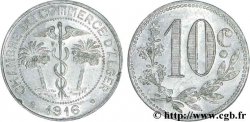 ALGERIEN 10 Centimes Chambre de Commerce d’Alger caducéee netre deux palmiers 1916