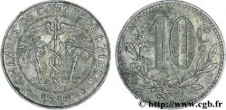 ALGÉRIE 10 Centimes Chambre de Commerce d’Alger caducéee netre deux palmiers 1916