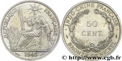 FRENCH INDOCHINA Essai piéfort au double de 50 Centièmess 1946 Paris