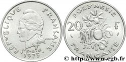POLYNÉSIE FRANÇAISE 20 Francs I.E.O.M Marianne  1975 Paris