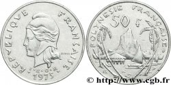FRENCH POLYNESIA 50 Francs I.E.O.M. Marianne / paysage polynésien 1975 Paris