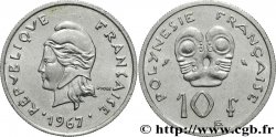 FRENCH POLYNESIA 10 Francs Marianne 1967 Paris