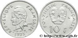 POLINESIA FRANCESE 10 Francs I.E.O.M Marianne 1973 Paris 