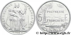 POLINESIA FRANCESE 5 Francs I.E.O.M. Polynésie Française 1988 Paris