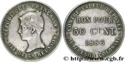 ÎLE DE LA RÉUNION - Troisième République 50 Centimes 1896 Paris