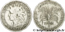 GUADELOUPE Bon pour 50 Centimes indien caraïbe / canne à sucre 1903