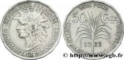 GUADELUPA Bon pour 50 Centimes indien caraïbe / canne à sucre 1921
