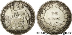 FRANZÖSISCHE-INDOCHINA 20 Centièmes 1922 Paris