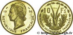 AFRIQUE OCCIDENTALE FRANÇAISE Essai de 10 Francs Marianne / antilope 1956 Paris