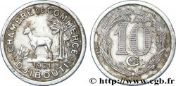 FRENCH SOMALILAND 10 Centimes Chambre de Commerce de Djibouti, gazelle 1921