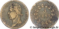 COLONIES FRANÇAISES - Charles X, pour la Martinique et la Guadeloupe 5 Centimes 1827 La Rochelle
