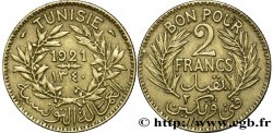 TUNISIE - PROTECTORAT FRANÇAIS Bon pour 2 Francs sans le nom du Bey AH1340 1921 Paris