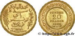 TUNISIA - Protettorato Francese 20 Francs or Bey Mohamed El Hadi AH1321 1903 Paris