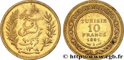 TUNISIA - FRENCH PROTECTORATE 10 Francs or Bey Ali AH1308 1891 Paris