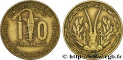 AFRIQUE OCCIDENTALE FRANÇAISE - TOGO 10 Francs masque / antilope 1957 Paris