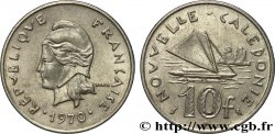 NUOVA CALEDONIA 10 Francs Marianne / voilier traditionnel 1967 Paris