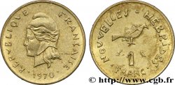 NOUVELLES HÉBRIDES (VANUATU depuis 1980) 1 Franc Marianne / oiseau 1970 Paris