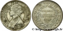 ÎLE DE LA MARTINIQUE Piéfort de 1 Franc 1897 sans atelier