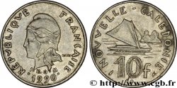 NEW CALEDONIA 10 Francs I.E.O.M. Marianne / paysage maritime néo-calédonien avec pirogue à voile 1990 Paris