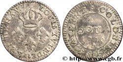 GUYANA FRANCESE 2 Sous colonies de Cayenne 4e type 1789 Paris - A