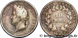 FRENCH COLONIES - Louis-Philippe for Guadeloupe 10 Centimes Louis Philippe Ier 1841 Paris - A