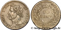 COLONIAS FRANCESAS - Charles X, para Guayana 10 Centimes Charles X 1828 Paris - A