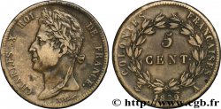 COLONIAS FRANCESAS - Charles X, para Guayana 5 Centimes Charles X 1829 Paris - A
