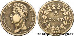 COLONIES FRANÇAISES - Charles X, pour la Martinique et la Guadeloupe 5 Centimes Charles X 1827 La Rochelle - A