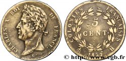 COLONIES FRANÇAISES - Charles X, pour la Martinique et la Guadeloupe 5 Centimes Charles X 1827 La Rochelle - A