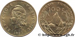 POLINESIA FRANCESA 100 Francs I.E.O.M Marianne / Paysage polynésien 1995 Paris