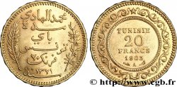 TUNISIA - Protettorato Francese 20 Francs or Bey Mohamed El Hadi AH1321 1903 Paris