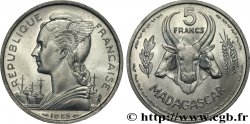 MADAGASCAR French Union 5 Francs Marianne / Buffle 1953 Paris