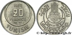 TUNISIA - French protectorate 20 Francs AH1370 1950 Paris