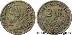 CAMERUN - Mandato Francese 2 Francs 1924 Paris
