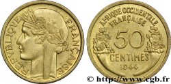 AFRICA FRANCESA DEL OESTE 50 Centimes Morlon 1944 Londres