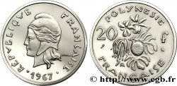 FRENCH POLYNESIA Piéfort de 20 Francs Marianne 1967 Paris