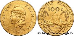 POLINESIA FRANCESE 100 Francs I.E.O.M Marianne / Paysage polynésien 1995 Paris