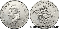 POLYNÉSIE FRANÇAISE 20 Francs I.E.O.M Marianne  1972 Paris TTB