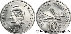 NEW CALEDONIA 10 Francs I.E.O.M. Marianne / paysage maritime néo-calédonien avec pirogue à voile 2012 Paris