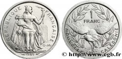 NUOVA CALEDONIA 1 Franc I.E.O.M. représentation allégorique de Minerve / Kagu, oiseau de Nouvelle-Calédonie 1985 Paris