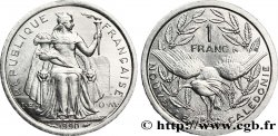 NUOVA CALEDONIA 1 Franc I.E.O.M. représentation allégorique de Minerve / Kagu, oiseau de Nouvelle-Calédonie 1990 Paris