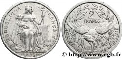 NOUVELLE CALÉDONIE 2 Francs I.E.O.M. représentation allégorique de Minerve / Kagu, oiseau de Nouvelle-Calédonie 1996 Paris