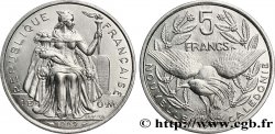 NEW CALEDONIA 5 Francs I.E.O.M. représentation allégorique de Minerve / Kagu, oiseau de Nouvelle-Calédonie 1992 Paris