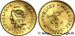 NEW HEBRIDES (VANUATU since 1980) 1 Franc I. E. O. M. Marianne / oiseau 1975 Paris